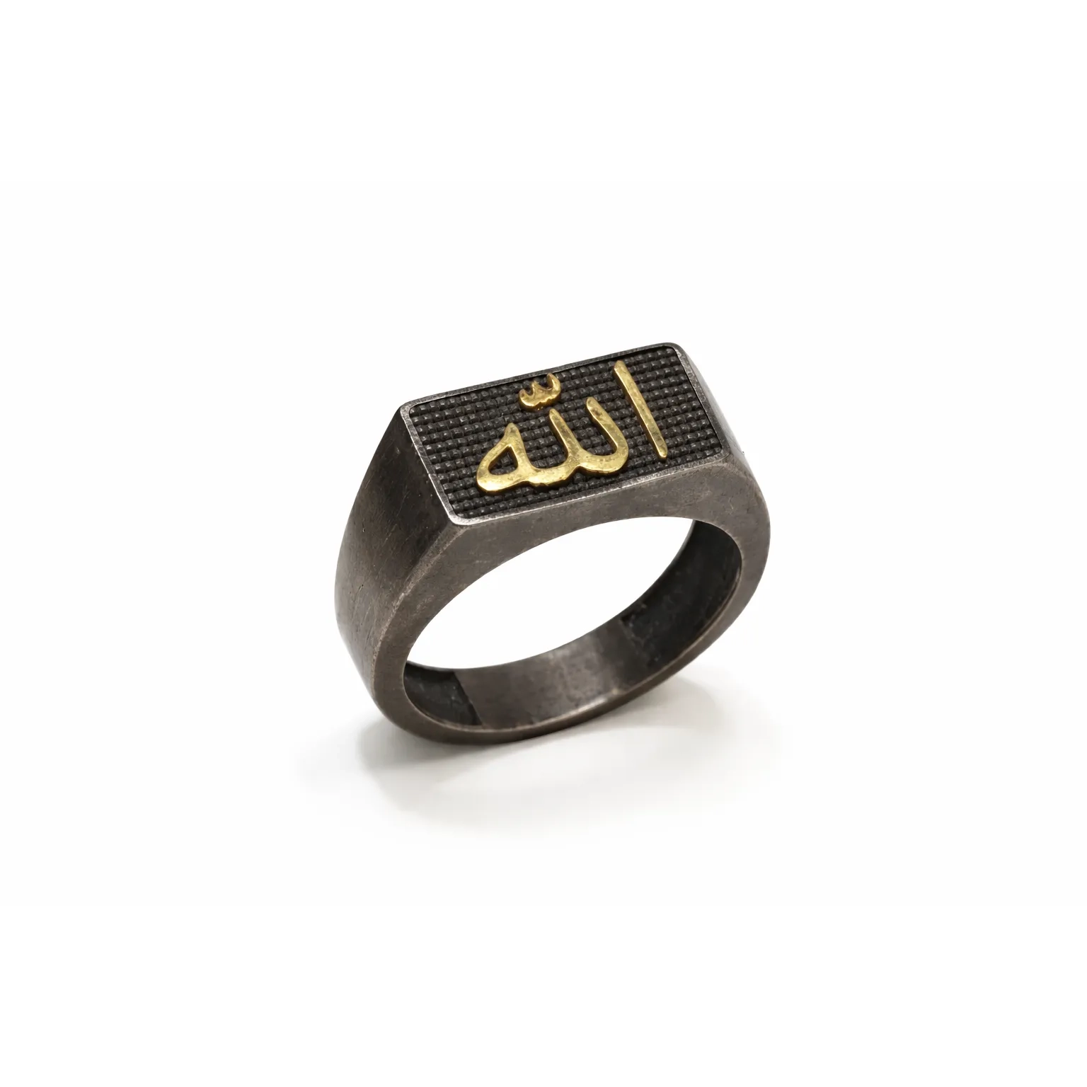 Allah Yazılı Okside Gümüş Erkek Yüzük Allah Yazılı Okside Gümüş Erkek Yüzük - Image 1