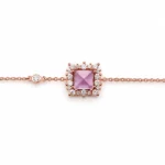 Kare Amethyst Bileklik