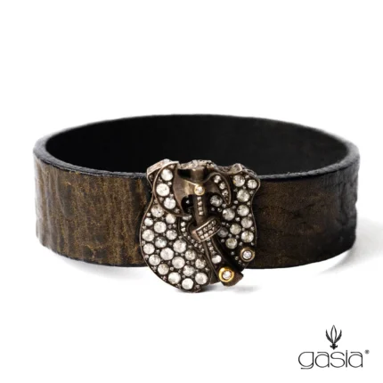 Balta Detaylı Deri Bileklik