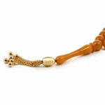 Kehribar Taşlı Altın Püsküllü Tesbih - Image 2