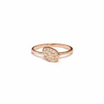 Minimal Damla Pırlanta  Rose Altın Yüzük
