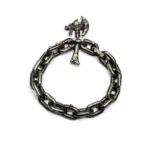 Okside Gümüş Zincir Bileklik Pırlanta Detaylı Tasarım