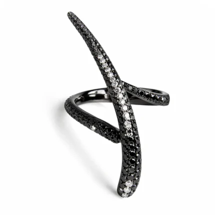 Soyut Su Sineği Formlu Pırlanta Tasarım Yüzük