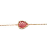 Pembe Safir Yaprak Bileklik