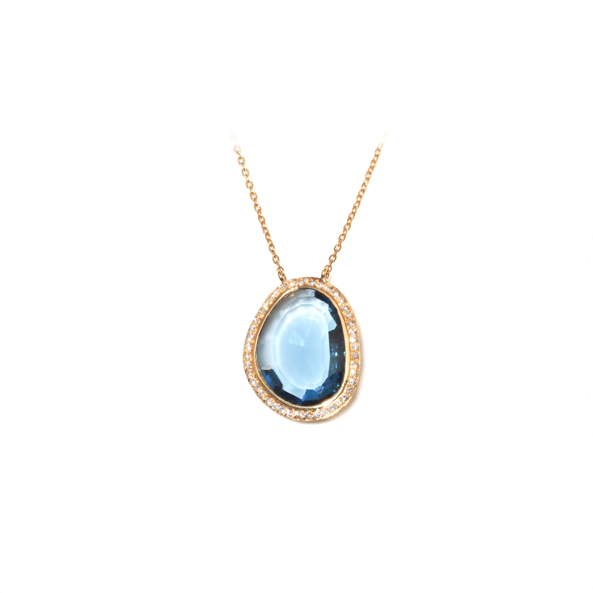 p100929z London Blue Topaz Kolye - Görsel 1