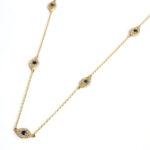 Altın Nazar Göz Detaylı Minimal Kolye - Görsel 2