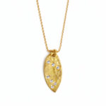 Pırlanta Detaylı Organik Form Altın Kolye - Image 2