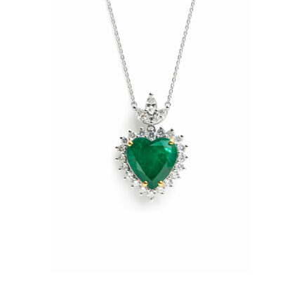 Kalp Zümrütlü Kolye