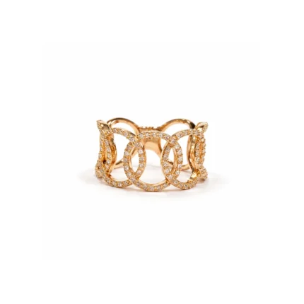 Pırlantalı Halka Tasarım Altın Yüzük