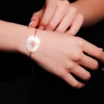 Sedef Üzeri Pırlantalı Allah Yazılı Altın Bileklik - Image 2