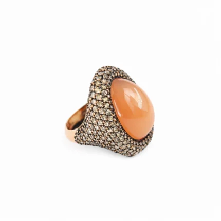Moonstone Taşlı Pırlanta Yüzük