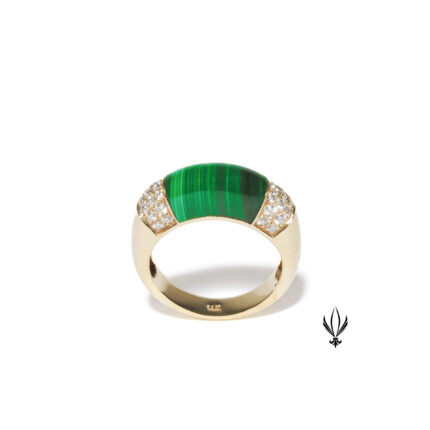 Malakit ve pırlanta yüzük