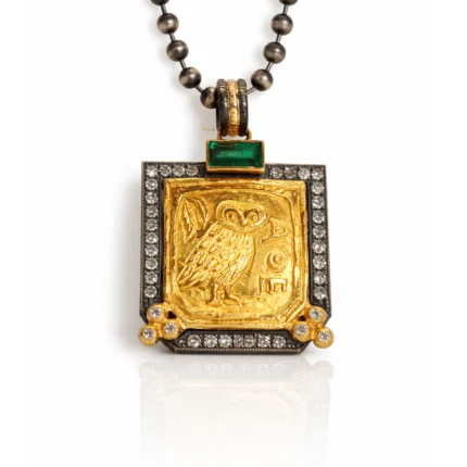 Athena’nın Bilgeliği – Baykuş Figürlü Altın Kolye