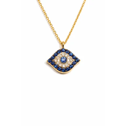 Avustralya Safiri ve Pırlanta Göz Boncuğu Kolye