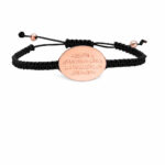 Ayetel Kürsi ve Nazar Duası Yazılı Bileklik – Altın Plaka Siyah Örgü İpli Ayarlanabilir Bileklik - Image 5