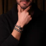 Kuru Kafa Detaylı Okside Gümüş Bileklik