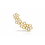Çiçek Formlu Pırlanta Detaylı Earcuff