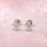 Damla Pırlanta Çiçek Küpe - Image 2