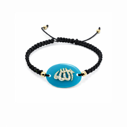 Firuze üzeri Allah Yazılı Bileklik