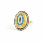 Göz Detaylı Mikro Boyama El İşçiliği Eşsiz Yüzük