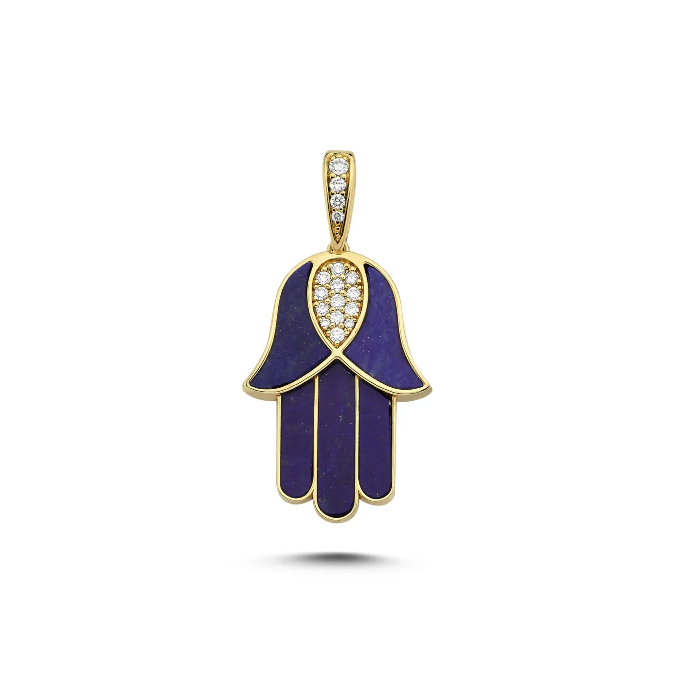 Lapis Lazuli Taşlı Fatima eli kolye Lapis Lazuli Taşlı Fatima eli kolye - Görsel 1