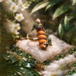 Mercan Formlu Kurbağa ve Uğur Böceği Detaylı Yüzük - Image 2