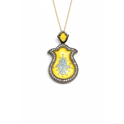 Mine Detaylı Fatima Ana Eli Kolye