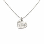 Pırlanta Detaylı Kalp Formlu Rose Altın Kolye - Image 3