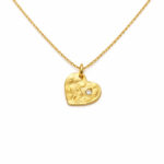 Pırlanta Detaylı Kalp Formlu Rose Altın Kolye - Image 2