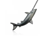 Pırlanta Detaylı Köpek Balığı Kolye - Image 2