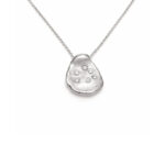 Pırlanta Detaylı Organik Form Rose Altın Kolye - Image 3