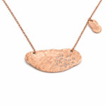 Pırlanta Detaylı Rose Altın Kolye