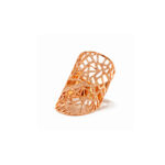 Pırlanta Detaylı Rose Altın Yüzük