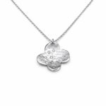 Pırlanta Detaylı Yonca Form Rose Altın Kolye - Image 3