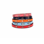 Renkli Deri Bileklik Pırlanta Detaylı Minimal Tasarım