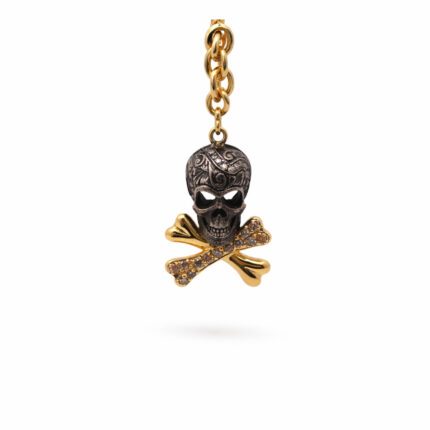 Kurukafa Detaylı Pırlanta Tek Küpe