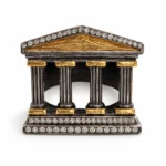 Antik Tapınak Formlu Tam Pırlanta Tasarım Yüzük