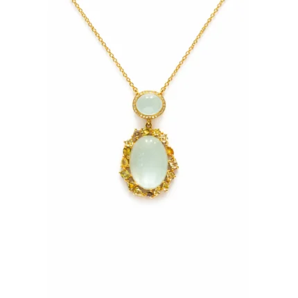 Aquamarine & Fancy Pırlanta Kolye