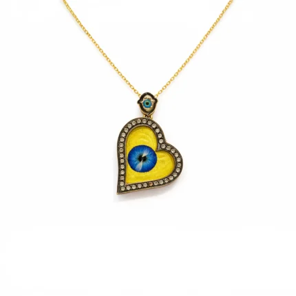 Kalp Nazar Altın Kolye