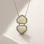 Kök Sarı Safir ve Pırlanta Detaylı Altın Kolye - Görsel 2