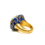 Mozaik Nazar Göz Motifli Pırlanta Detaylı Altın Yüzük - Görsel 3