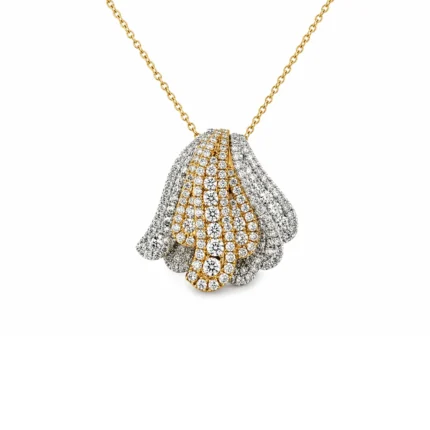 Pırlanta Taşlı Mendil Form Kolye