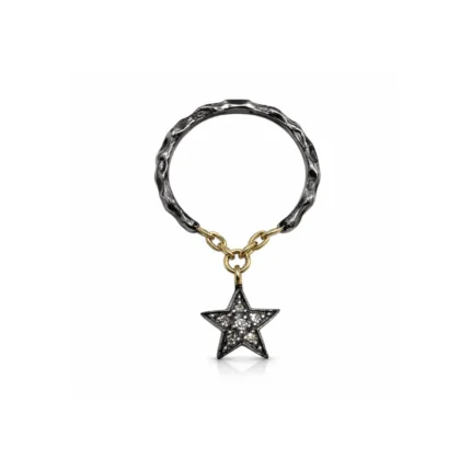 Pırlanta Yıldız Sallantılı Modern Yüzük