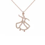 Semazen Figürlü Pırlanta Rose Gold Kolye
