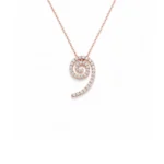 Spiral Formlu Pırlanta Rose Gold Kolye