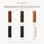 Tarçın Rengi Deri ve Altın Detaylı Fleur de Lis Kilit Bileklik - Görsel 2