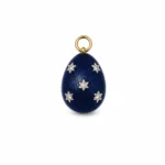 Mor Mineli Yıldız Detaylı Fabergé Yumurta Charm - Görsel 3