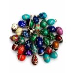 Turkuaz Mineli Fabergé Yumurta Charm - Görsel 2