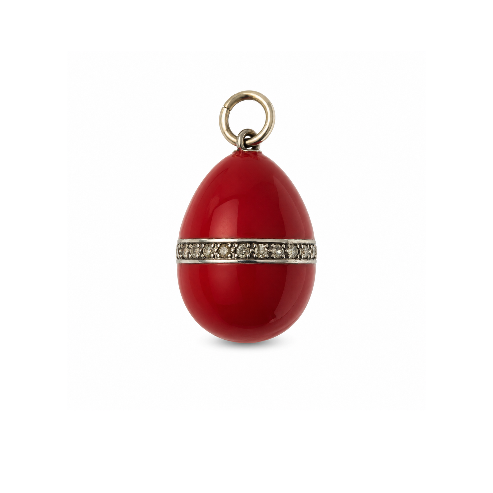 Kırmızı Mineli Fabergé Yumurta Charm Kırmızı Mineli Fabergé Yumurta Charm - Görsel 1