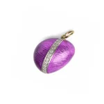 Mor Mineli Fabergé Yumurta Charm